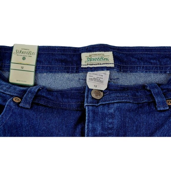 St. Johns Bay Womens Jeans Stretch 5-Pocket Size 12 Average NWT  JH1431 - Picture 3 of 4